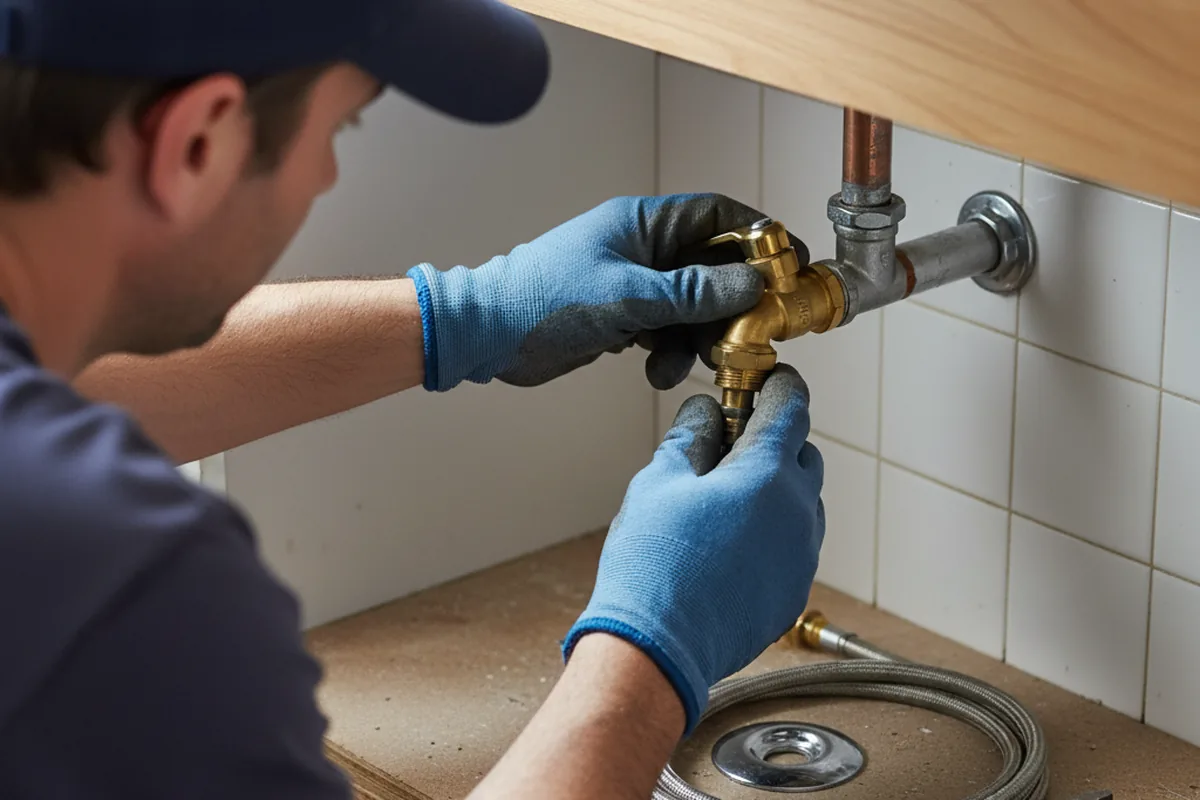 Shutoff valve and fitting work during Emergency Plumbing in Forsyth